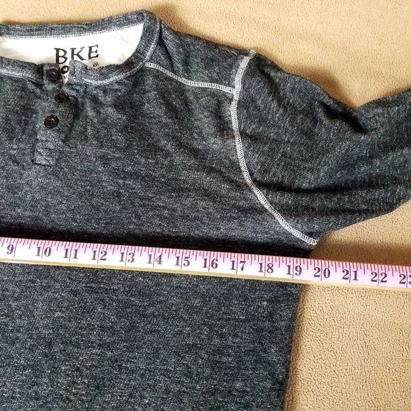 BKE Men's Shirts long Sleeve Pullover Button Collared Size M - Picture 4 of 9